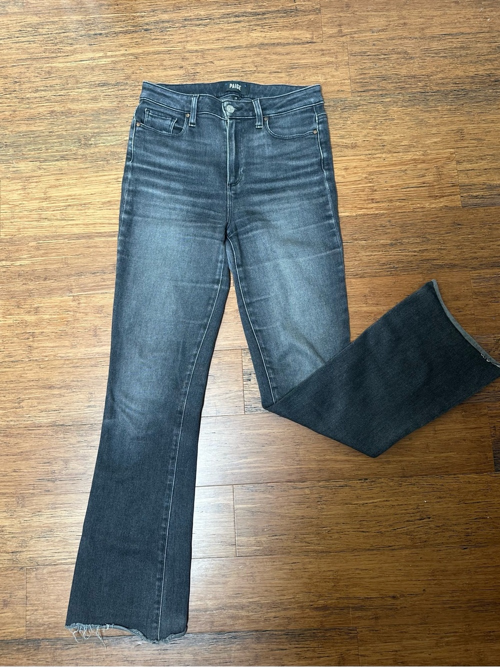 PAIGE High Rise Laurel Canyon Black Flare Jeans